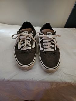 Vans Ward DX Mens 11 Gray Brown Skate Shoes Casual Low Top Deluxe Comfort