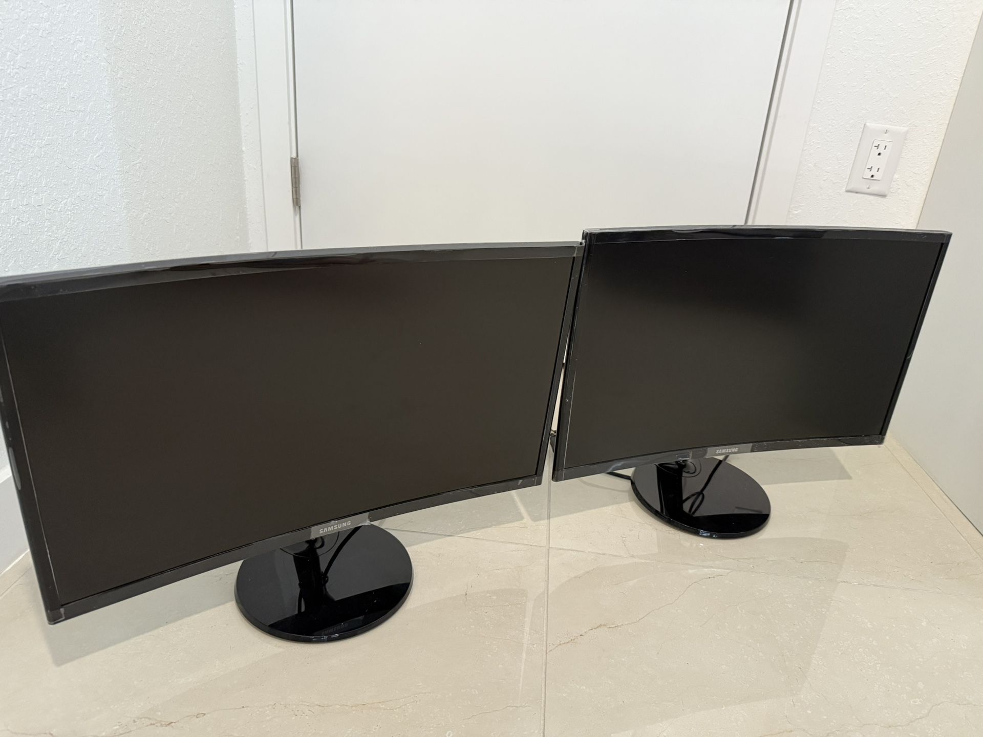 Samsung Curved Monitors Pair