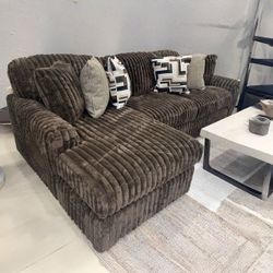 Midnight-Madness Chocolate 2-Piece LAF Sectional