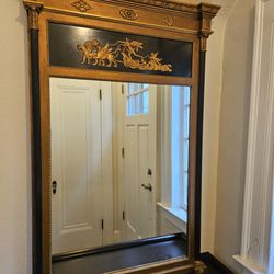 Gilded Neoclassical Trumeau Mirror