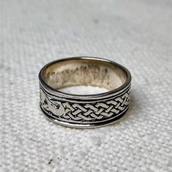 Mens Jewelry Ring Silver Spinner Band size 13