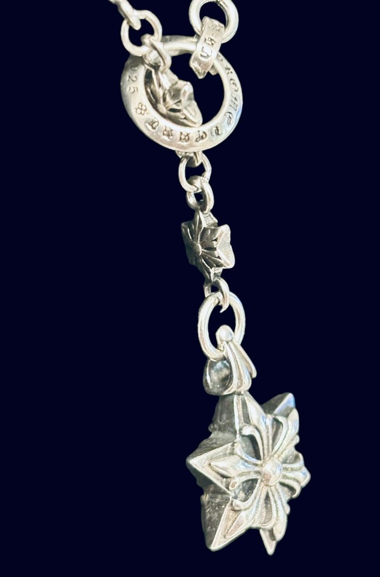 Chrome Hearts Style Star Antique Silver Diamond 6 Point 3/4