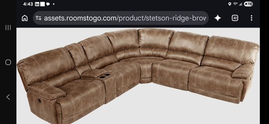 Stetson Ridge Brown Reclining Sectional Sofa