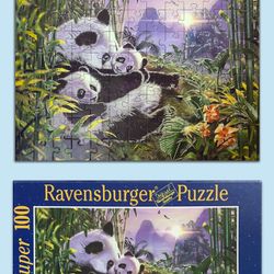 🇩🇪Ravensburger 100 pc. “Motherly Love” Panda Puzzle
