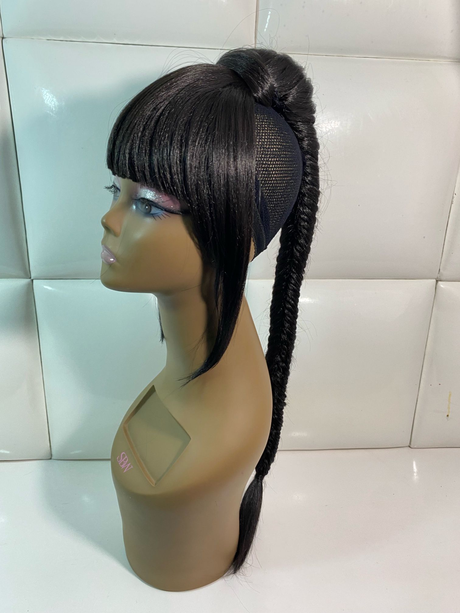 synthetic Hair extension ponytail with Bangs- brand new $35-cola de cabello extension coleta nueva