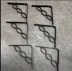 Heavy Duty Shelf Brackets (set of 6) bronze color