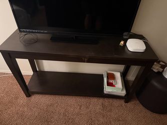 Espresso colored sofa table