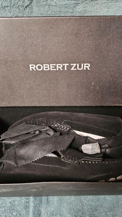 Brand new Mens black suede loafers