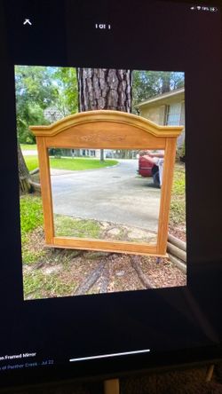 Wooden Framed Mirror 