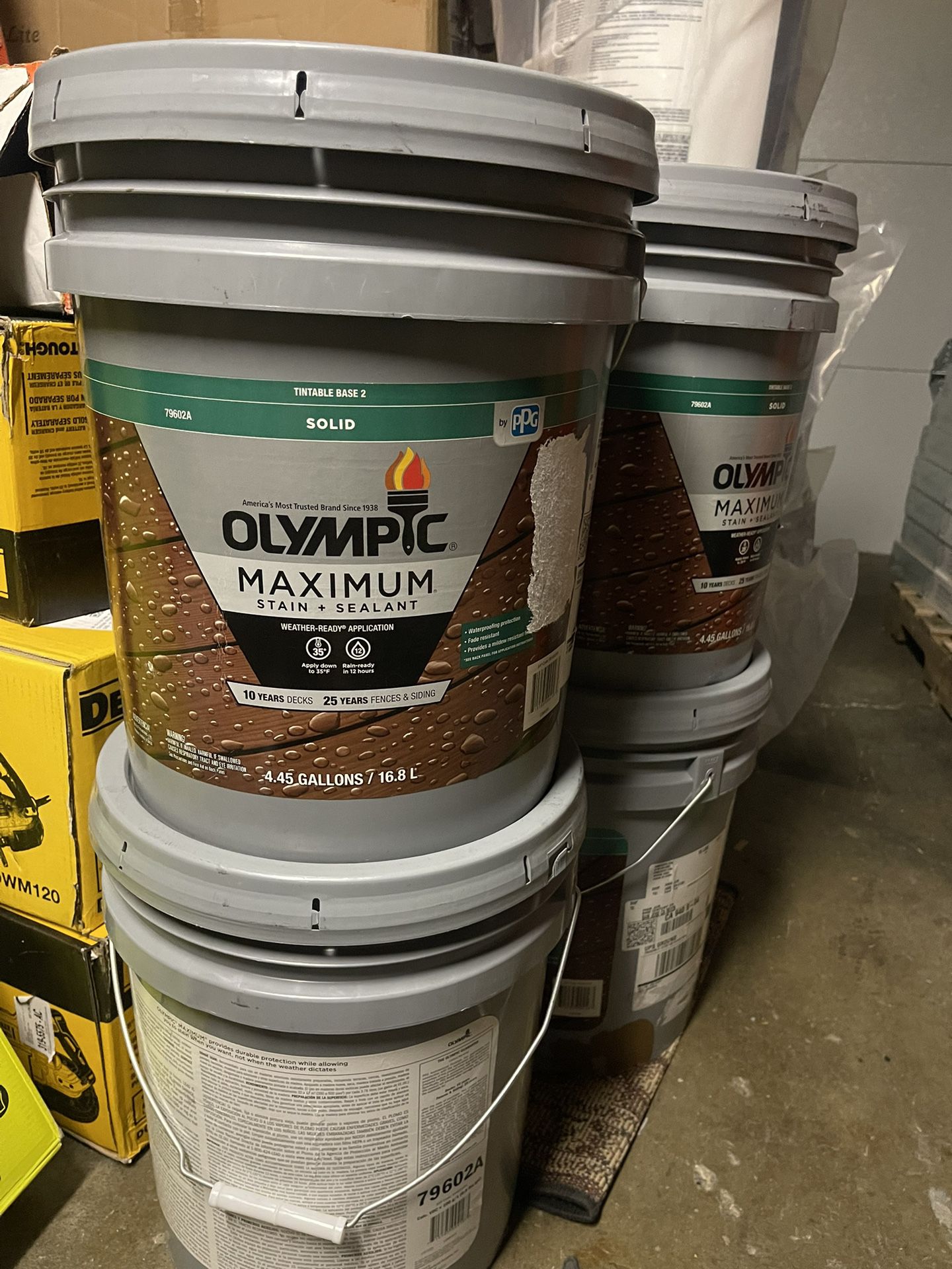 Olympic 5 Gallon Stain And Sealant Paint