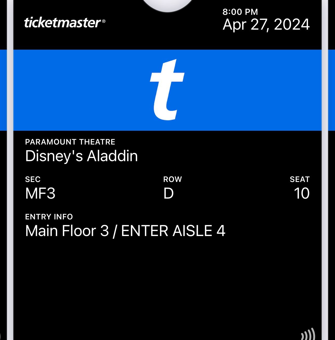 Aladdin Ticket 2