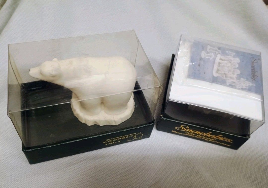 Snow Babies Department 56 Just Imagine Photo Frame & Light Up Polar Bear In Box
