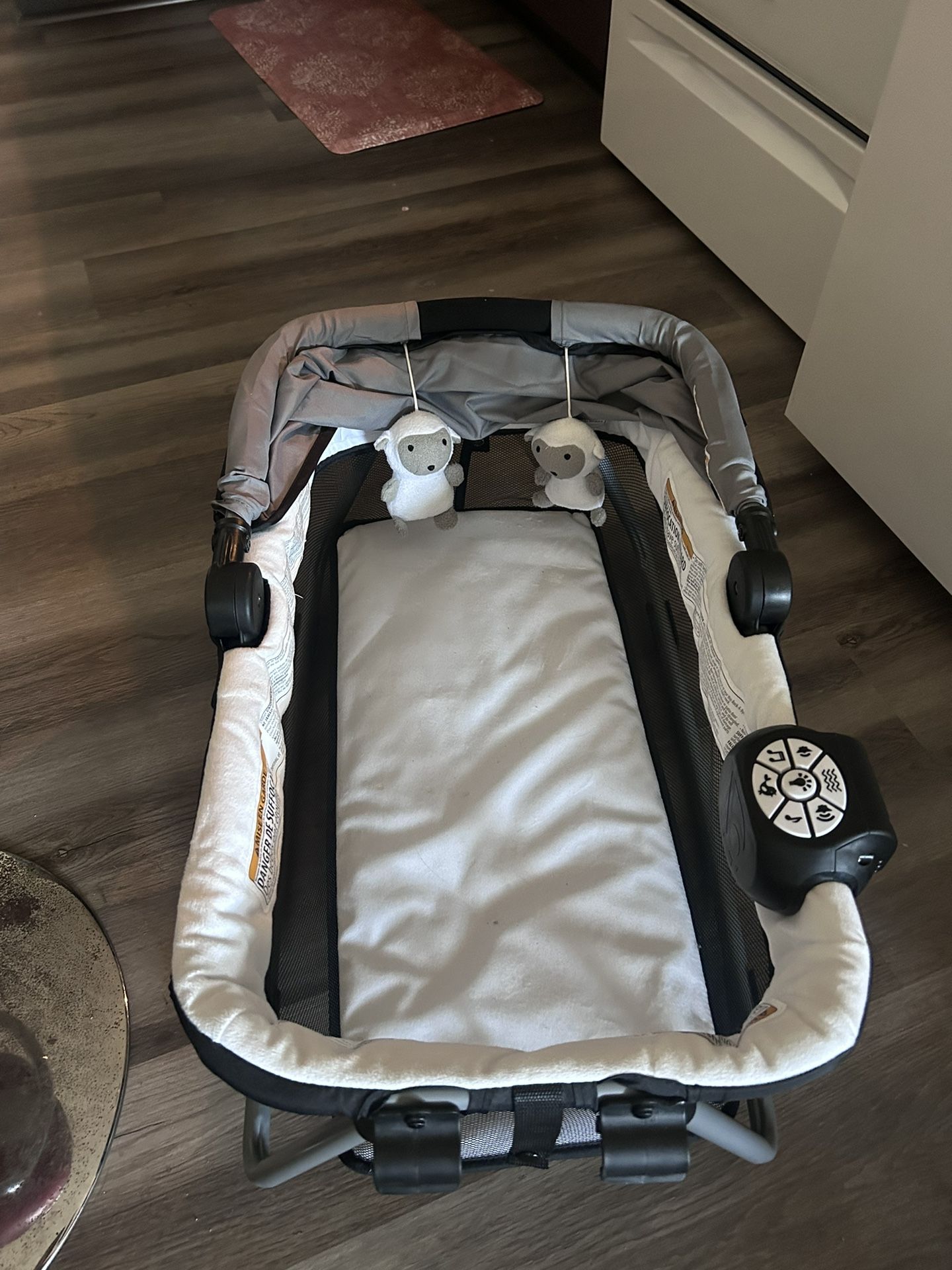 Rocking Bassinet, Battery Swing, Diaper Bag, Boppy