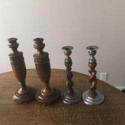 Oak Candle Holders