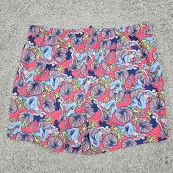 Vineyard Vines Swim Trunks Mens XL Pink Mermaids Mesh Lining Shorts Beach Pool
