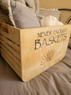 Wood Crate Container - NEVER ENOUGH BASKETS