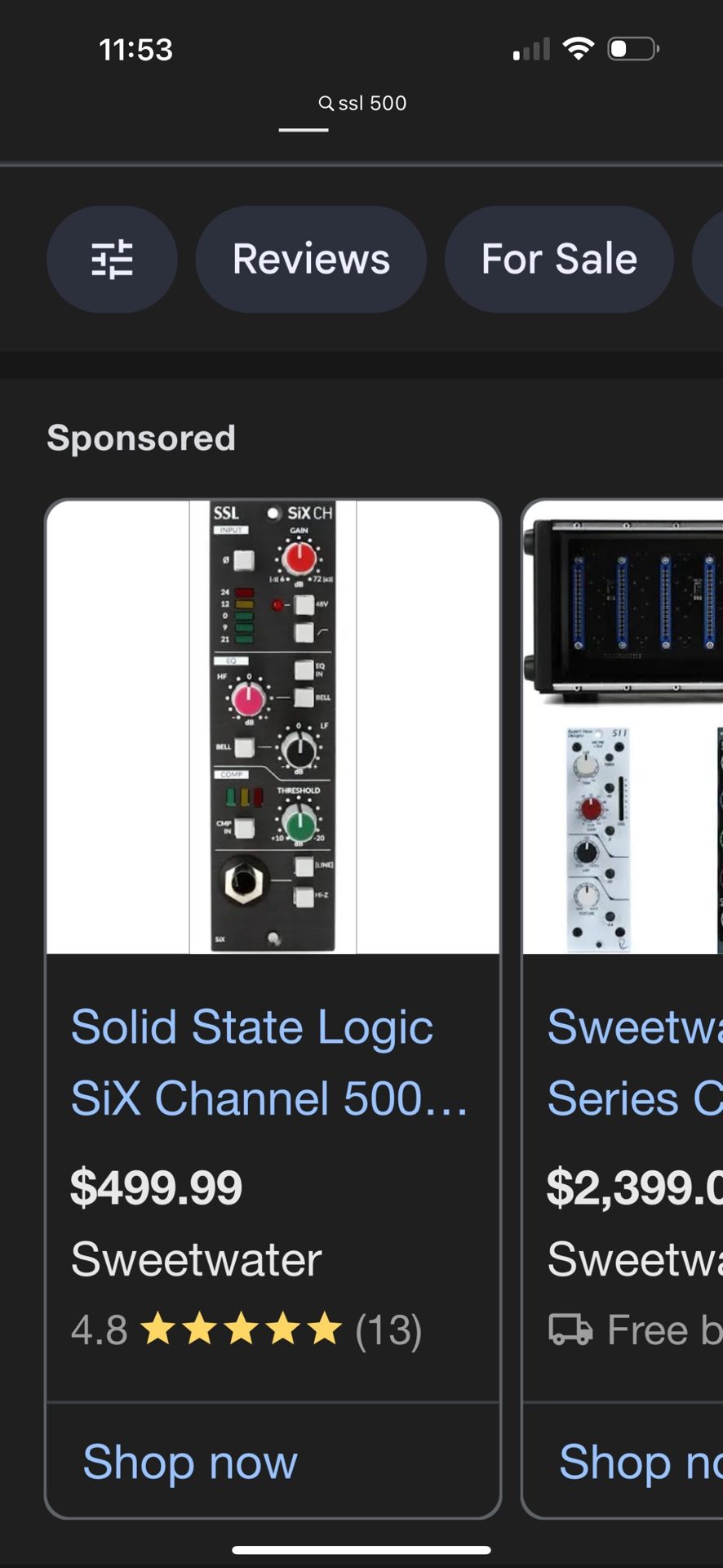 SSL 500 Series Channel Strip