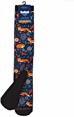 New FootZees boot socks in the Playful Foxes pattern