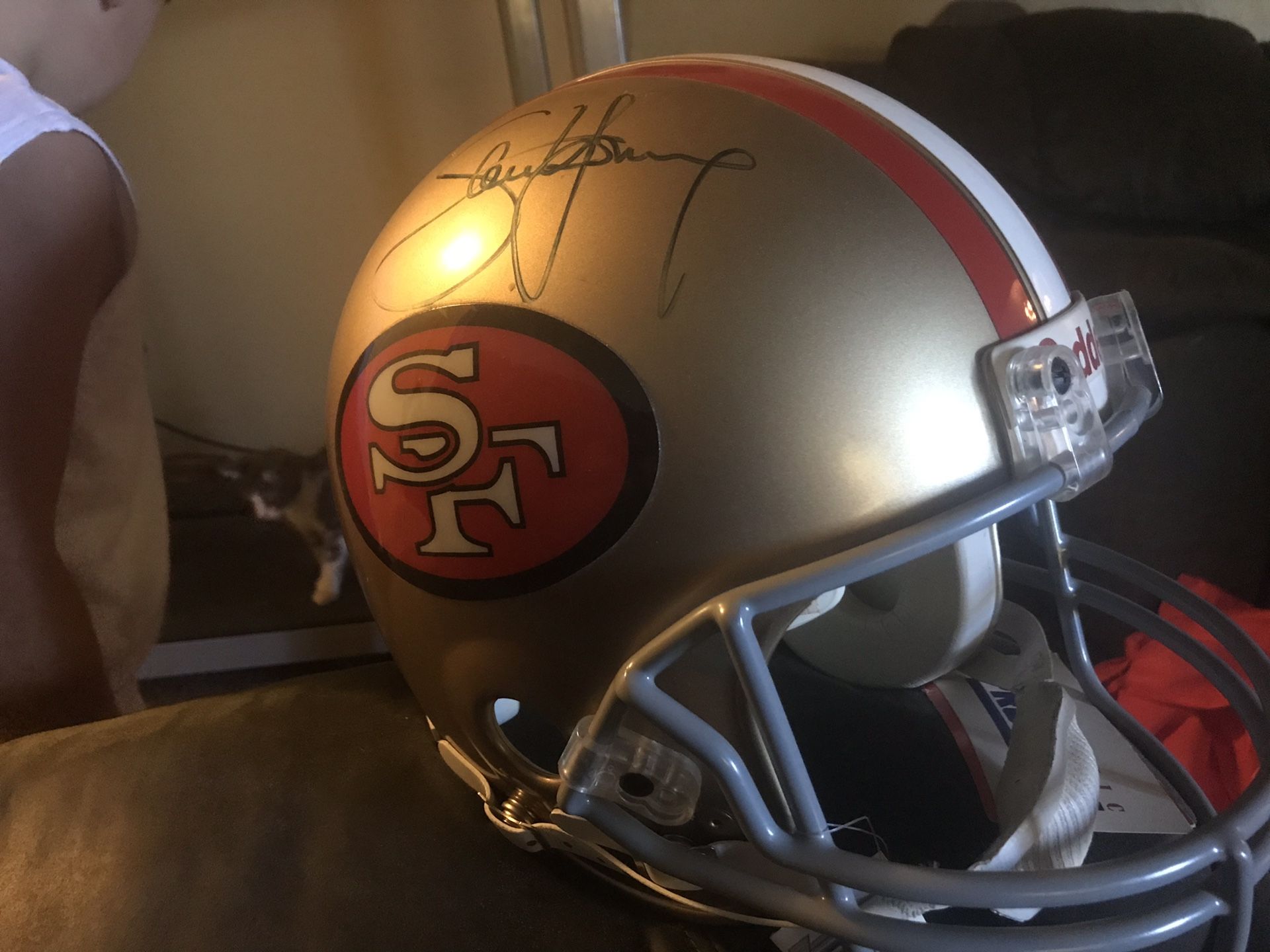 Auto graphed Steve Young helmet