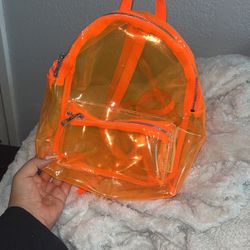 Orange Small Backpack