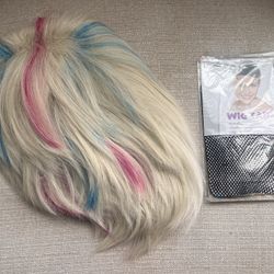 Girls Punky Harley Quinn Wig 