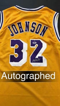 Magic Johnson SIGNED Lakers jersey w/COA