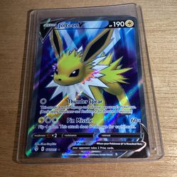 Pokémon Jolteon V (Full Art) 177/203 Swsh07: Evolving Skies Holo