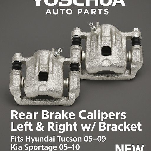 Rear Brake Calipers Left & Right w/ Bracket – Fits Hyundai Sonata/Tucson – Kia Optima/Sportage/Forte – NEW/Good Condition
