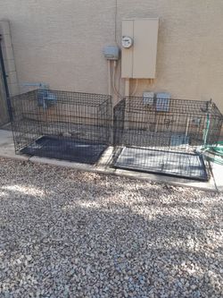 X-large Metal Wire Pet Dog Kennel Crates $60-$70 each 48x30x33 See All Photos Read Description