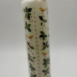 Holly And Bird Advent Candle Countdown - 10”