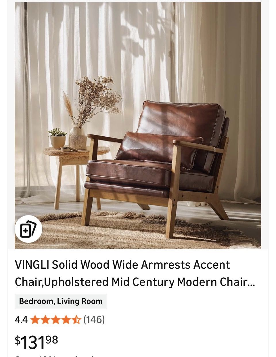 Accent Vinyl Leather Chair 