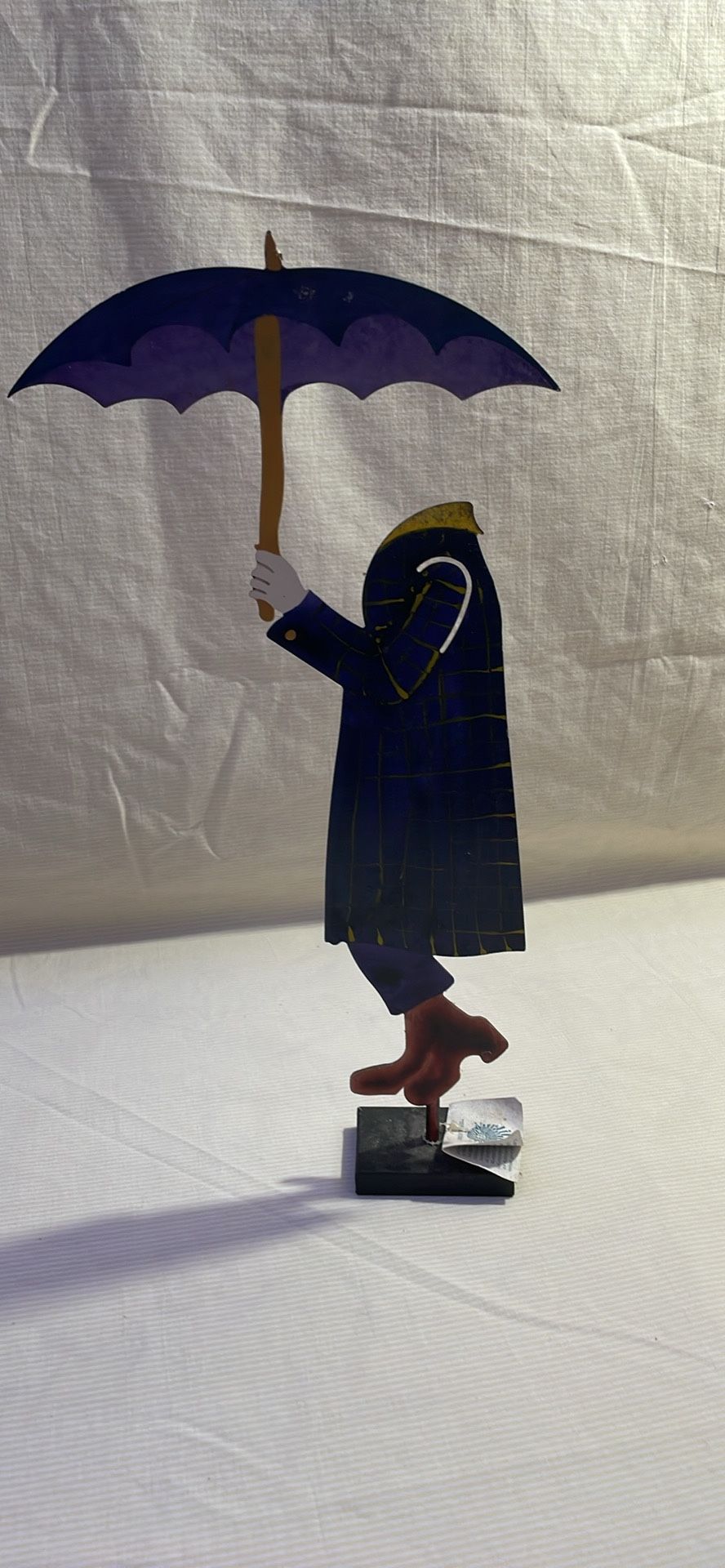 Vintage 98 Judie Bomberger Signed Sculpture "Cirque Du Soleil Dancing In The Rain":