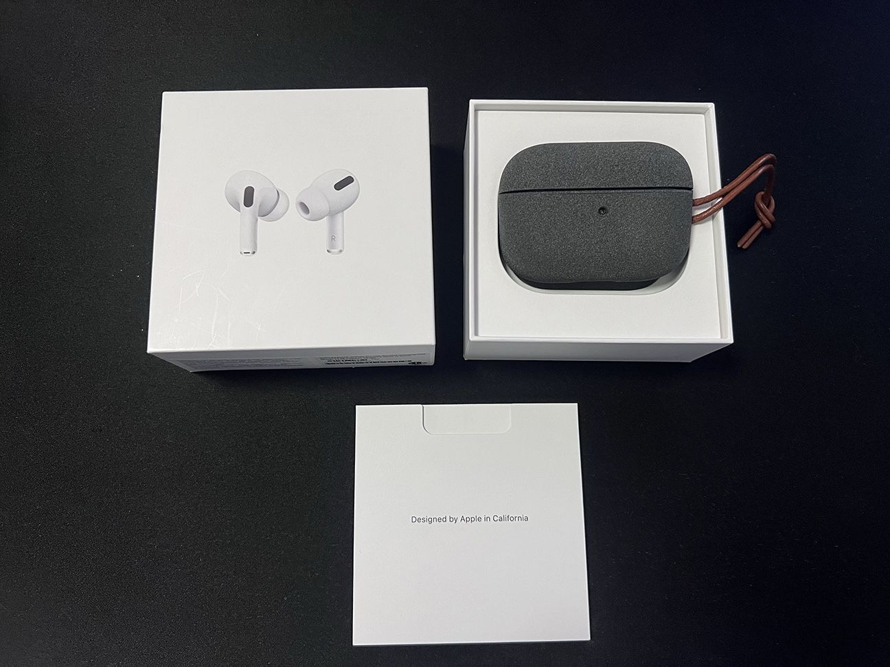 Apple AirPods Pro with sandstone case