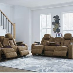 Ashley Signature  Power Reclining Living room Set NEW