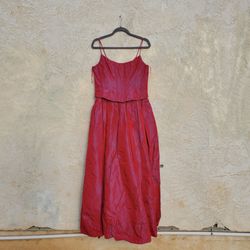 Vintage Red Jessica McClintock Gunne Sax Corset Dress
