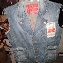 Rustic Denim Vest 