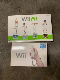 Nintendo Wii Sport console and Wii Fit Balance Board