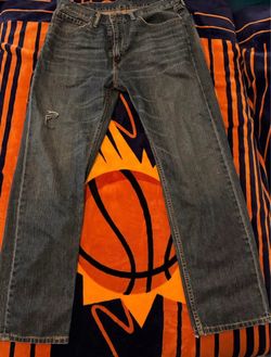 Levis Mens Regular Straight Jeans 505 (36x32)