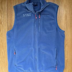 Men’s Vineyard Vines Nantucket Blue Fleece Performance Vest - Large