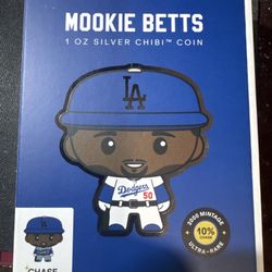 #96 Mookie Betts 1 oz silver Chibi coin – limited mintage 2,000 – MLB licensed – boxed with COA – low serial #0235