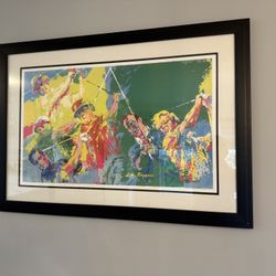 Leroy Neiman Golf champion Framed Artwork 
