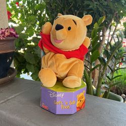 Vintage 2001 Winnie the Pooh Mattel Fisher Price Plush Soft ‘N Silly Red Shirt