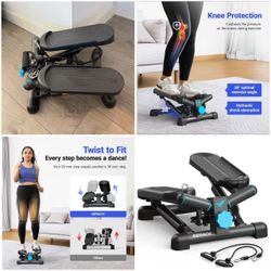 Stair Stepper Exercise Machine With Resistance Band