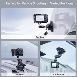 SmallRig 4" Suction Cup Camera Mount Kit for GoPro Camera Vehicle Shooting-4236