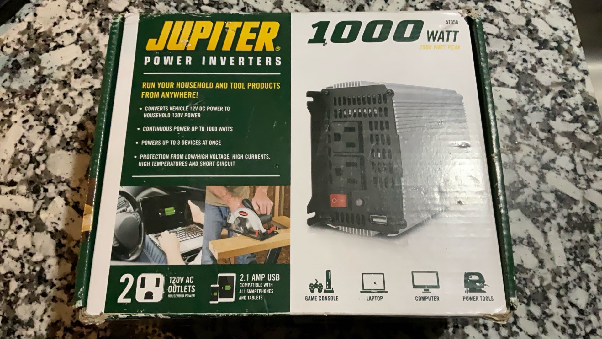 New Unopened Jupiter 1,000 Watt Power Inverter
