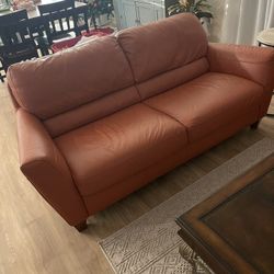 Full-Grain Leather Sofa Set