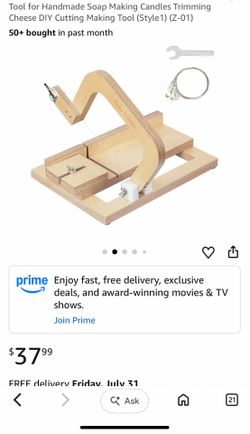 Wooden Soap Cutter Adjustable Wire Slicer Cutting Tool for Handmade Soap Making Candles Trimming Cheese DIY Cutting Making Tool