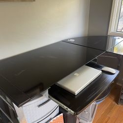 L Shaped Black Desk