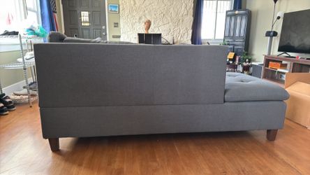 MOVING SALE- Blue L Shaped Sectional Couch