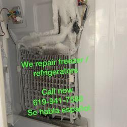 We Repair Freezer . Ice Makers . Refrigerators. Se Arreglan Refrigeradores